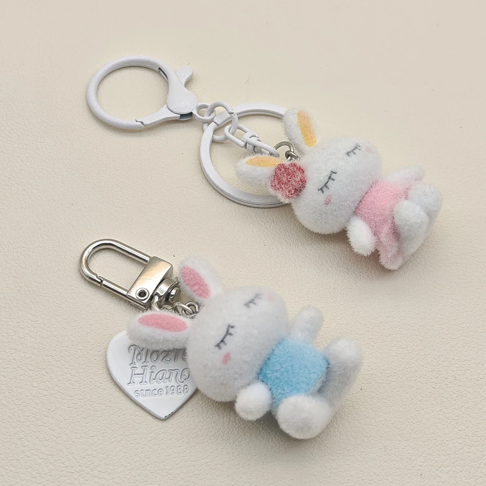 Kawaii กระต่าย Charms จี้พวงกุญแจอุปกรณ์เสริมสําหรับ iP 14 กล้อง CCD Airpods หูฟัง Ins เกาหลีใหม่กรณี