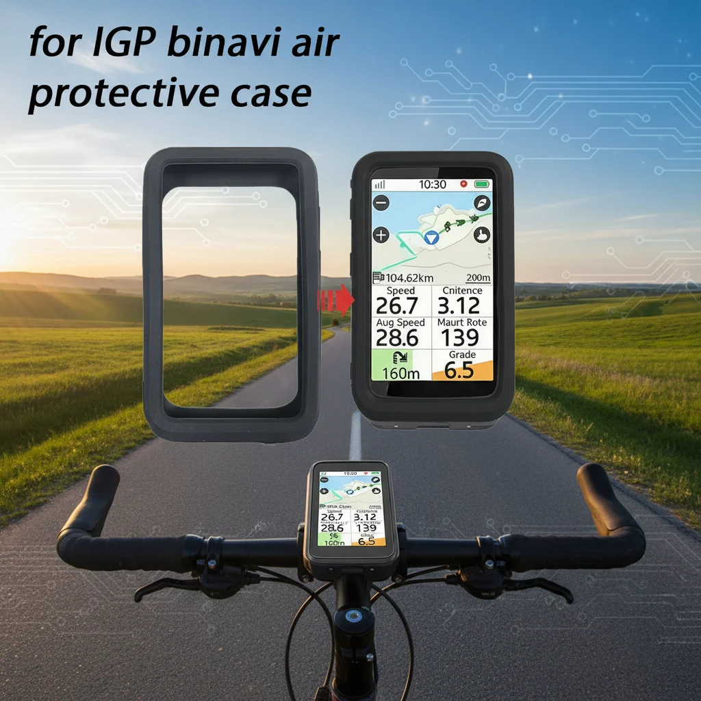 For IGP BinaVi Air Bicycle Wireless Code Table Silicone Protective Cover High-Definition Screen Film for Enhanced Protection