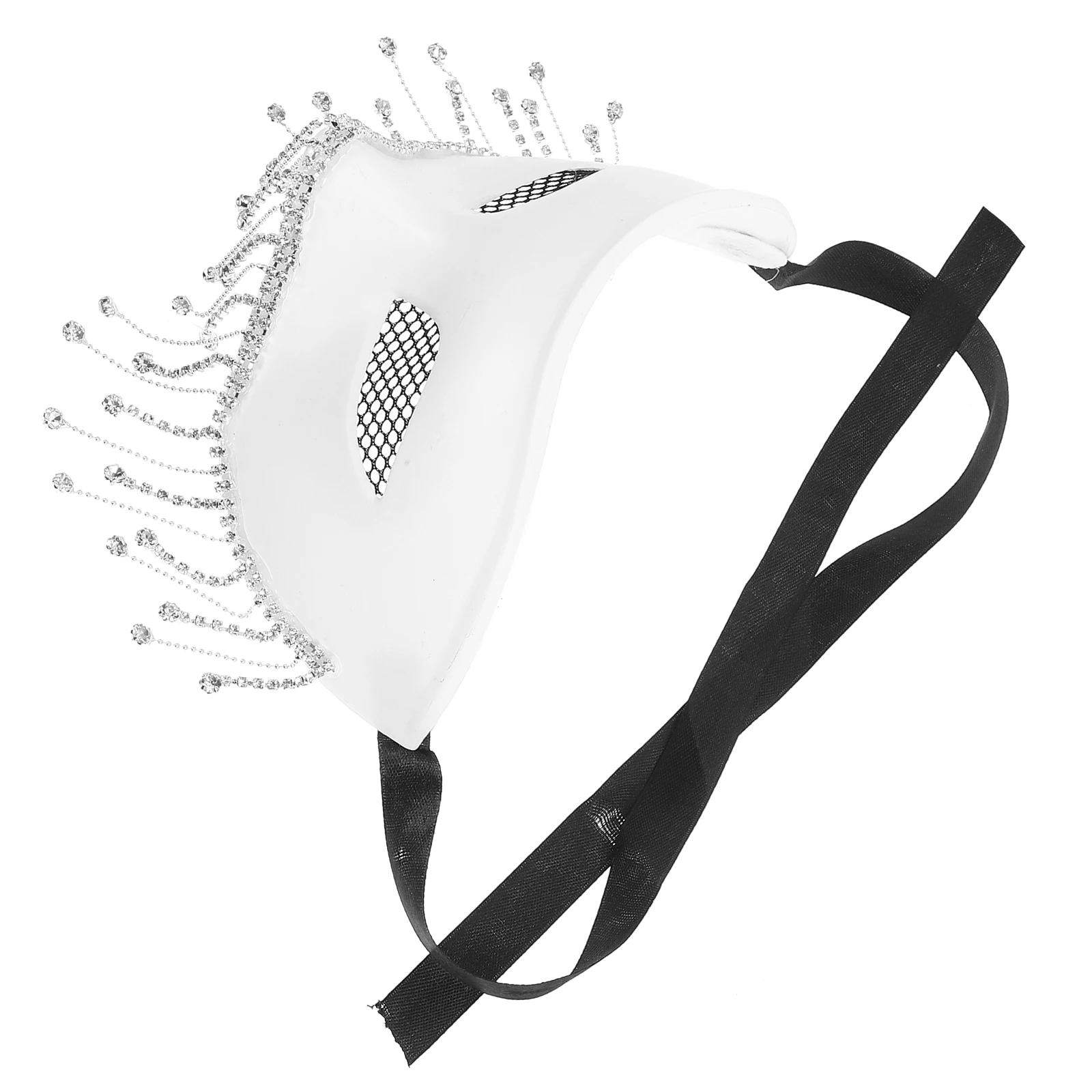 

Rhinestone Fringe Masquerade Mask Adult Elegant Halloween Costume Face Mask Decorative Diamond Tassel For Stage