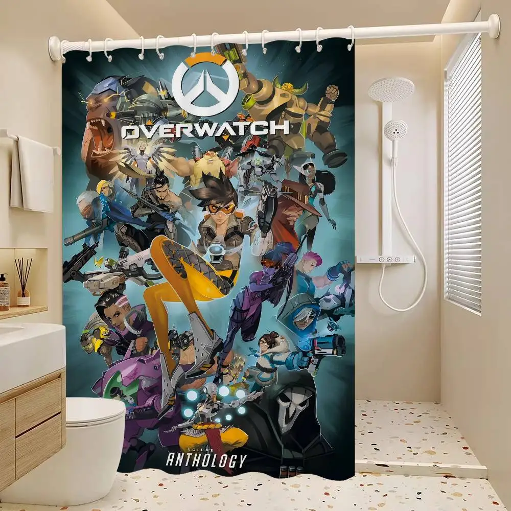 

Pop Game O-overwatch Printing Bathroom Shower Curtain Polyester Waterproof And Mildew Proof Home Decoration Curtain