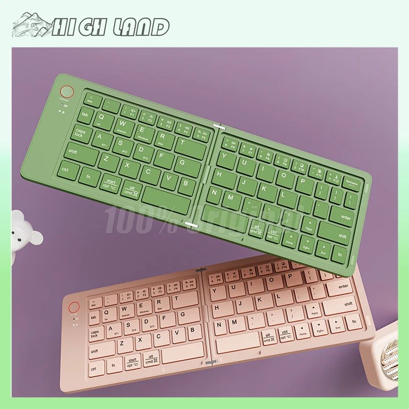 

Eweadn Folding 65keys Keyboard Wireless Bluetooth Keyboard 3mode Mini Notebook Portable Keyboards Office Work For Laptop Table