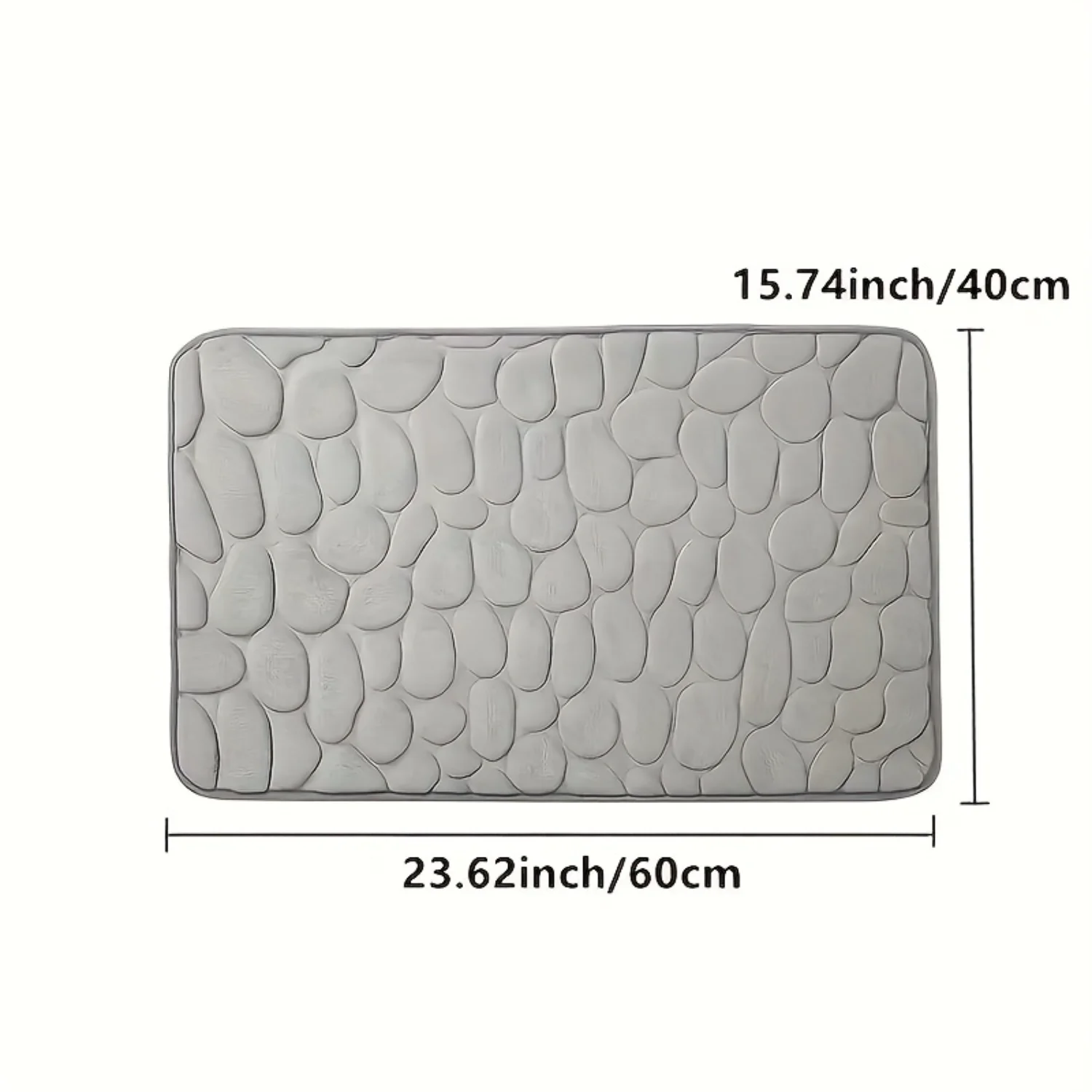 1pc Soft and Non-Slip Memory Foam Bath Rug - Quick Drying Machine Washable Shower Carpet for  and Bathroom - Comfortable Bathroo