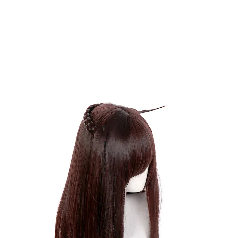 Peruka Cosplay Mizuhara Chizuru Brązowo-Czerwona Syntetyczna Długa Prosta Peruka Rent-A-Girlfriend Anime Coser Wysokiej Jakości Peruka Codzienna Impreza