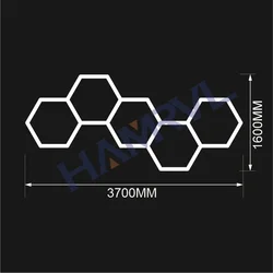 차고 조명 육각 LED 조명 램프, 알루미늄 고효율 벌집 LED 조명, 자동차 쇼룸 천장 조명 워크샵