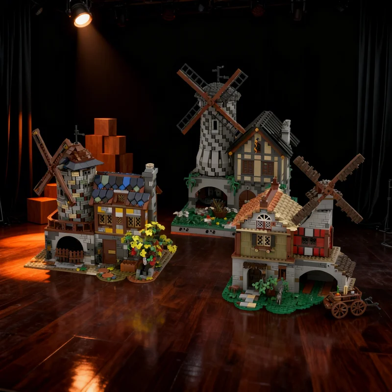 

5618pcs MOC Medieval Windmill Bundle Castle Model Building Blocks Construction Christmas Gifts Toy Creative DIY Idea Education