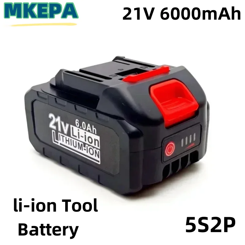 New 21V 6000mah fast charging lithium-ion battery for electric tools, suitable for BL1850, BL1840, BL1440 (196391-6)