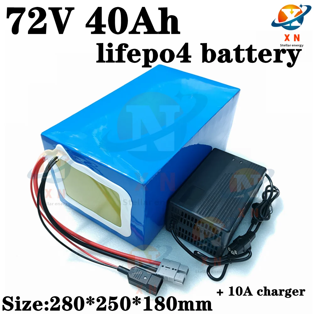 lithium 72v 40ah lifepo4 battery BMS 24S for 5000w 3500w demo Go Cart vehicle bike scooter Forklift motorcycle +10A charger