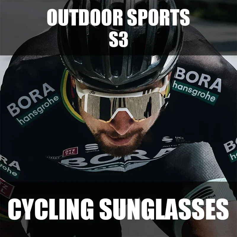 

3 Lens Brand Bike Sunglasses Set S3 Cycling Glasses Men Speed Road Bicycle Sunglasses Women Mountain
