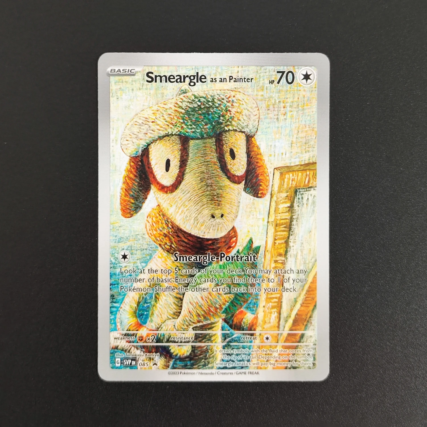 TCG-Karten Englisch Pikachu mit grauem Filzhut Van Gogh Serie SVP 085 Promo Hobby DIY Sammelkarte