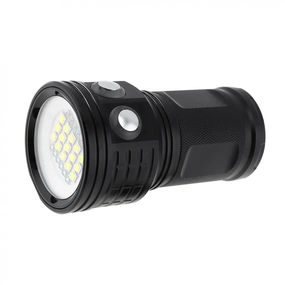 QX27 500W Fitteen 5050 White XML2 Six XPE Blue R5 Six XPE Red R5 LED Underwater 80m Diving Flashlight with Spherical Bracket