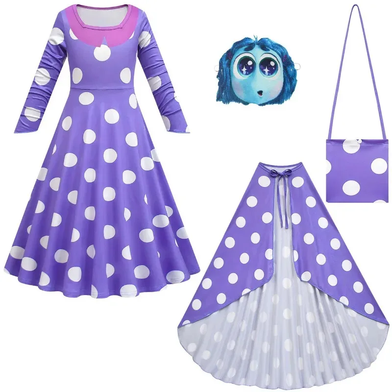 Inside Out Envy Kids أزياء تنكرية للفتيات فستان الأميرة الخيال فيستدو داخل خارج 2 Envy فستان مجموعة الحقائب ملابس حفلة الهالوين #4
