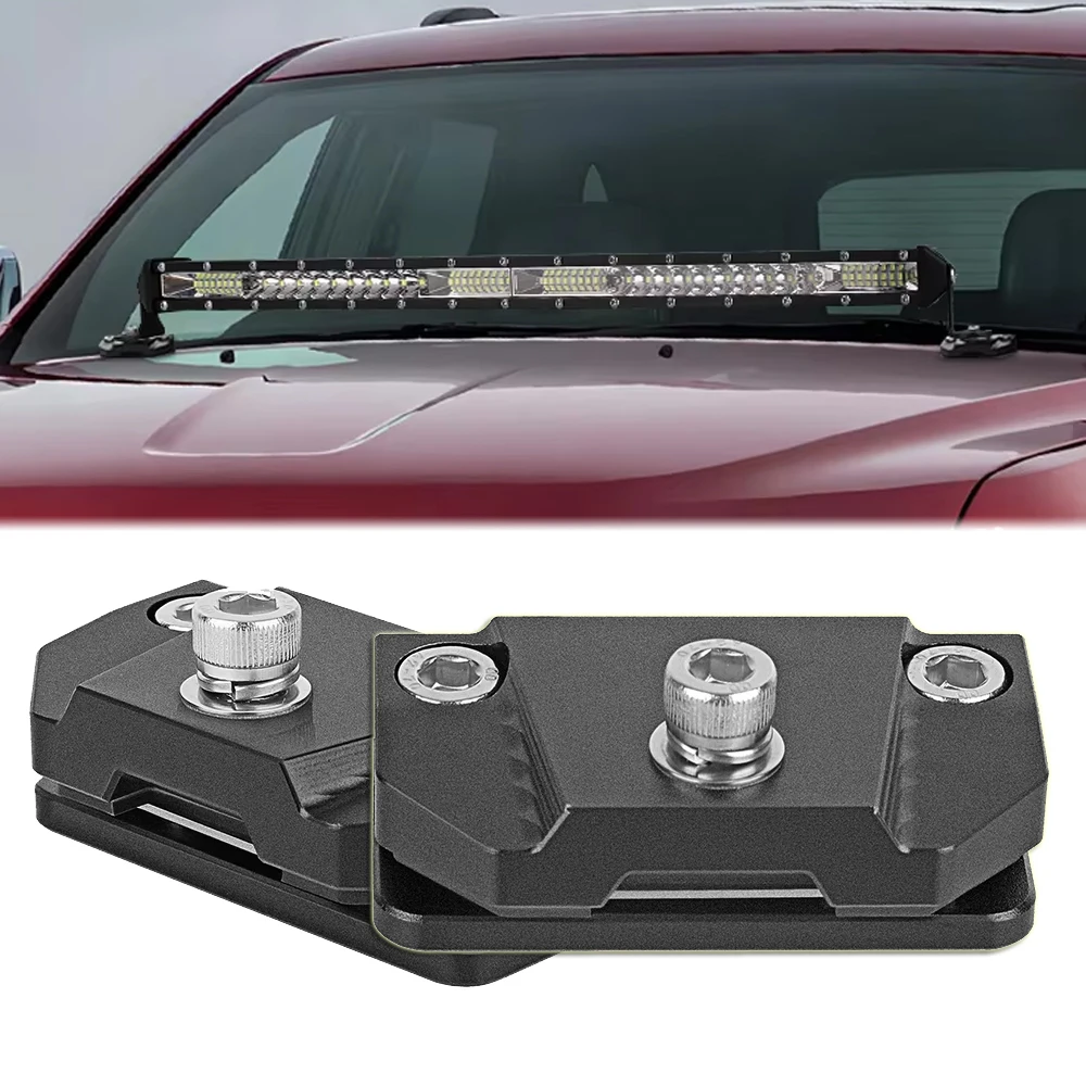 

2PCS Hood Ditch Lights Mounting Brackets Off-Road Aluminum Hood Cowl Pod Lights Foglight Mount Bracket for Car Truck Jeep Toyota