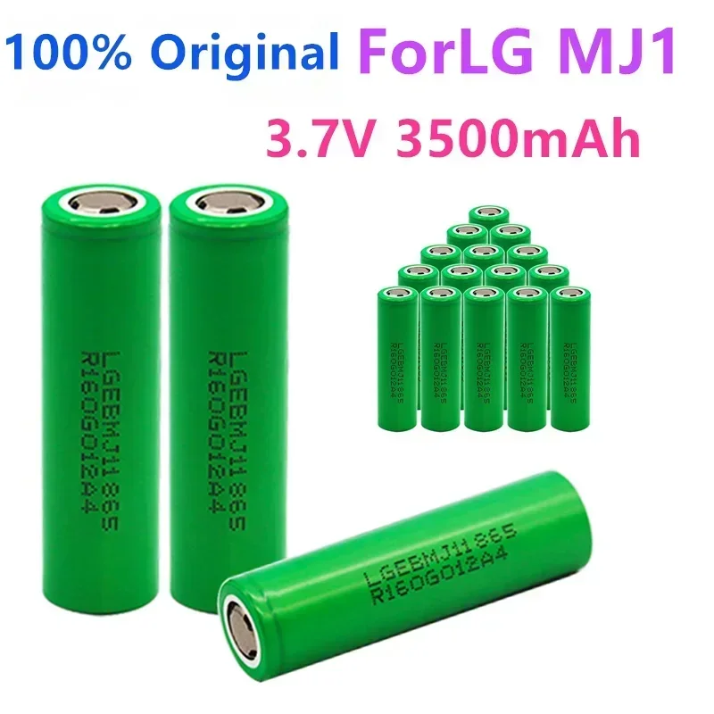 2024 New 100% Original MJ1 3.7 V 3.5Ah 18650 Lithium Rechargeable Battery for Flashlight Batteries for LG MJ1 3500mah Battery