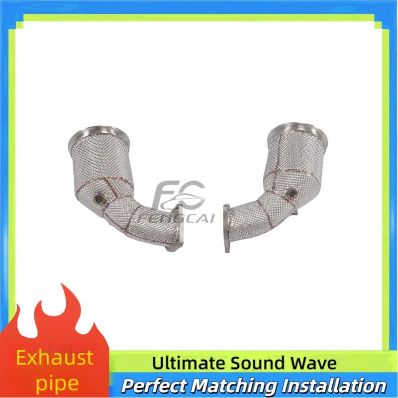 

Выхлопная труба из нержавеющей стали для Porsche Panamera 971 2,9T, гоночная производительность с высоким потоком и теплозащитным экраном, выхлопная труба автомобиля