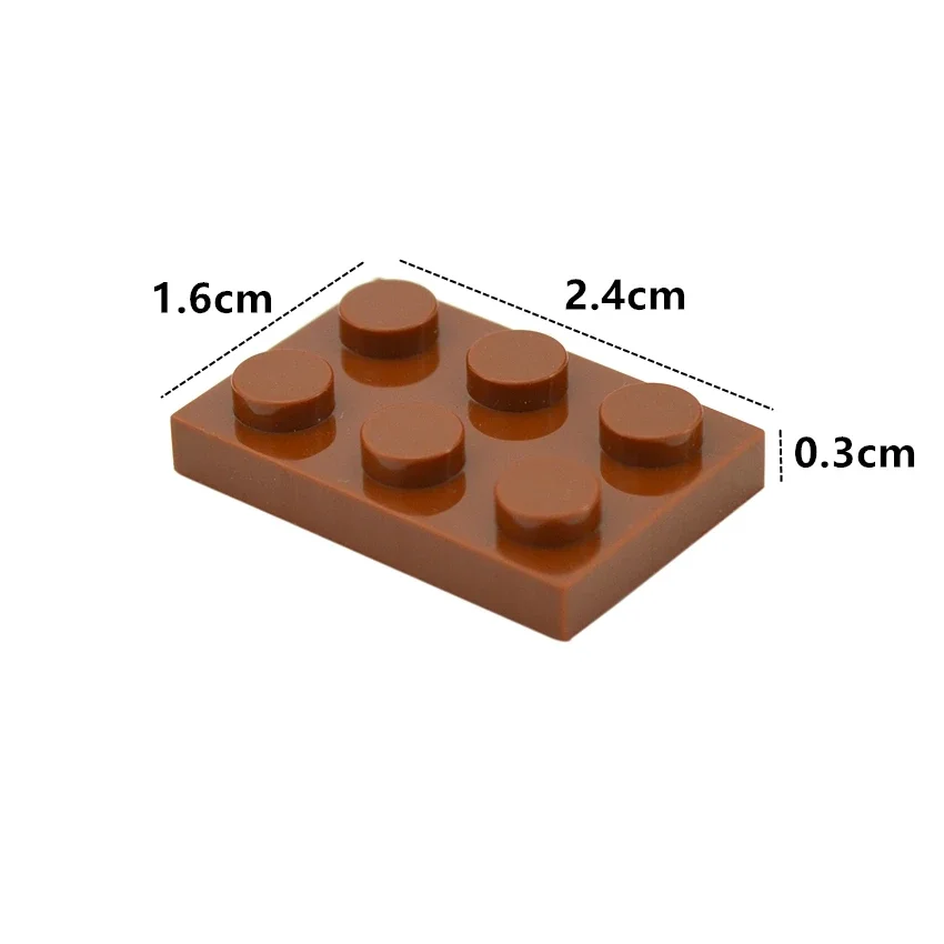 Blocchi di costruzione fai-da-te 2*3 punti 50 pezzi figure sottili mattoni 2x3 punti dimensioni compatibili con 3021 giocattoli creativi educativi