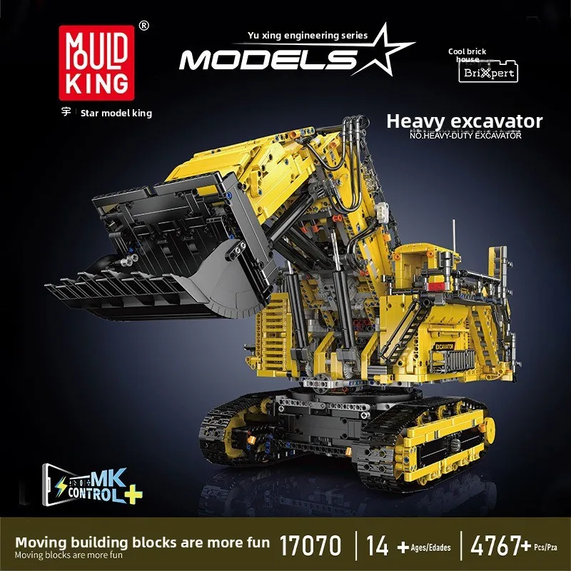 DIY Puzzle Assembly Remote Control Electric Engineering Heavy Excavator Ornament Creative Assembly Building Block Toy Model