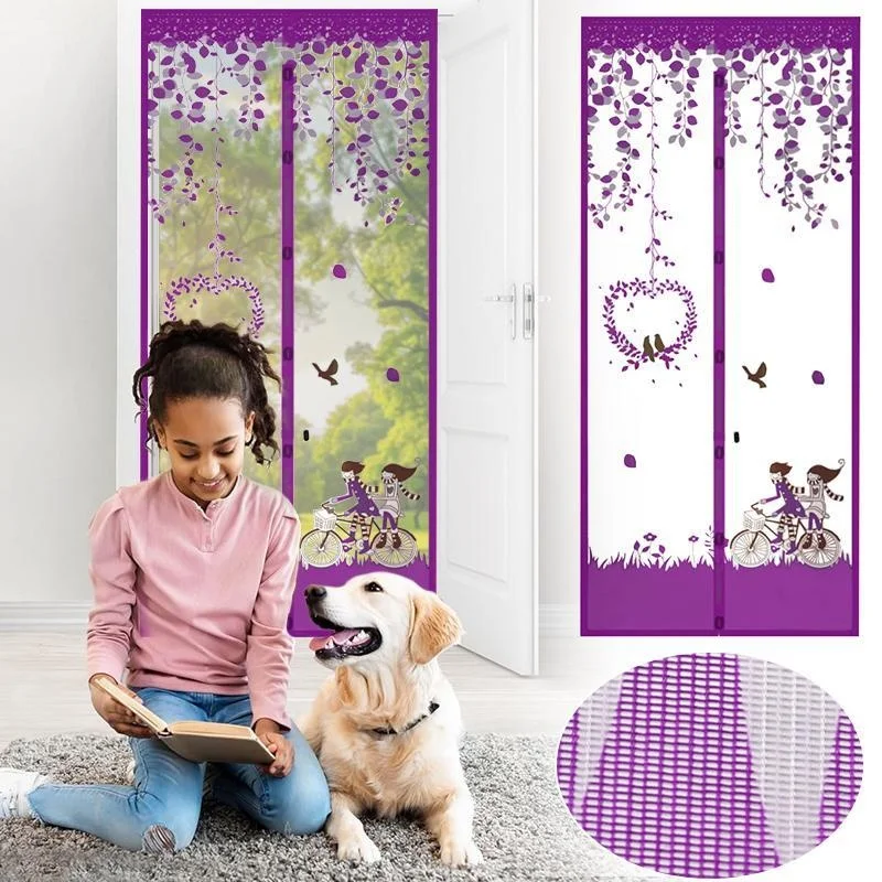 Magnetic Screen Door,Screen Door Mesh,Keep Bugs Out,Heavy-Duty Mesh Curtain,Pet and Kid Friendly,Works with Front Doors,Sliding