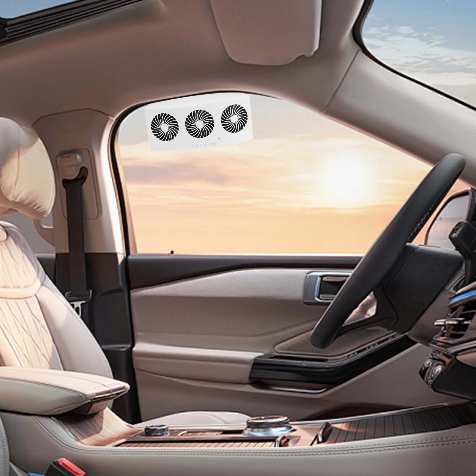 

Solar Car Window Exhaust Fan Auto Cooling Portable Cooler for Heat Reduction Silent Air Circulation Car Vent Fan