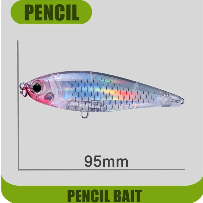 New 95mm 17g 3D Inshore Twitch Bait Sinking Lures Saltwater trout fishing Isca Artificial Pencil Pesca Wobblers Carpe Fish