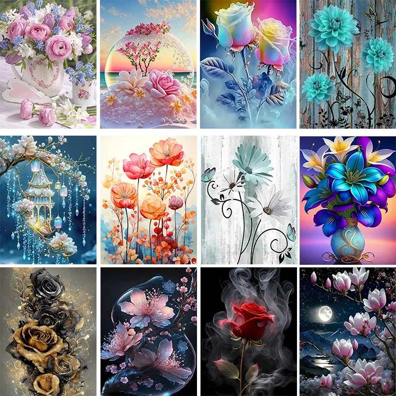 

Романтические цветы 5D алмазная живопись полная алмазная художественная вышивка подарок отель офис комната домашний декор DIY алмазные наборы для вышивки крестом