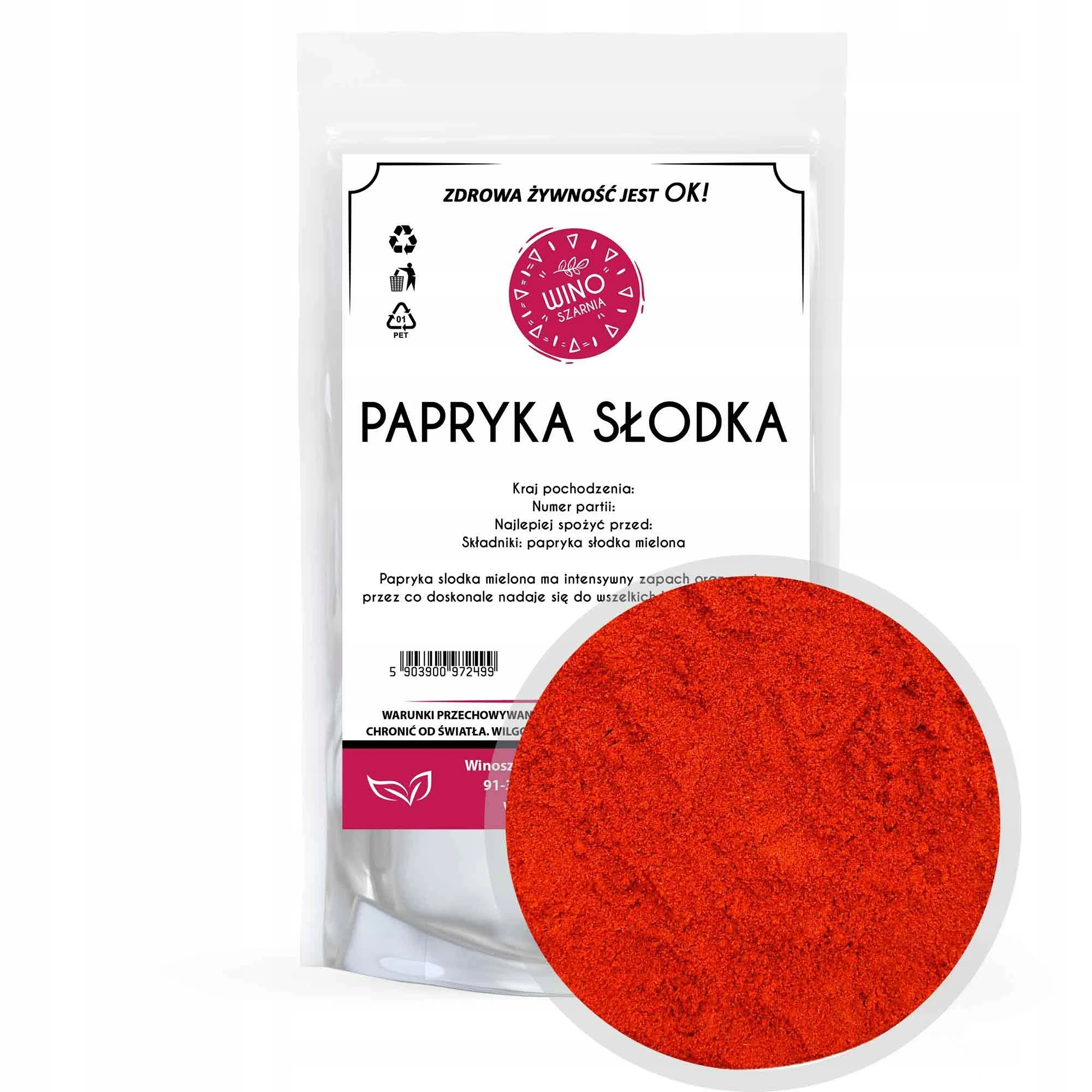 Zoete gemalen peper 200g Spanje