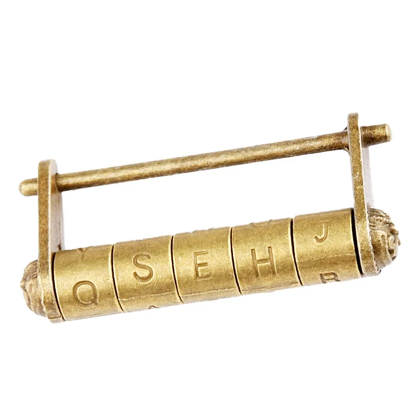 Vintage Combination Lock Alphabet Combination Lock Jewelry Box Padlock Suitable For Wooden Suitcase Drawer-AA26