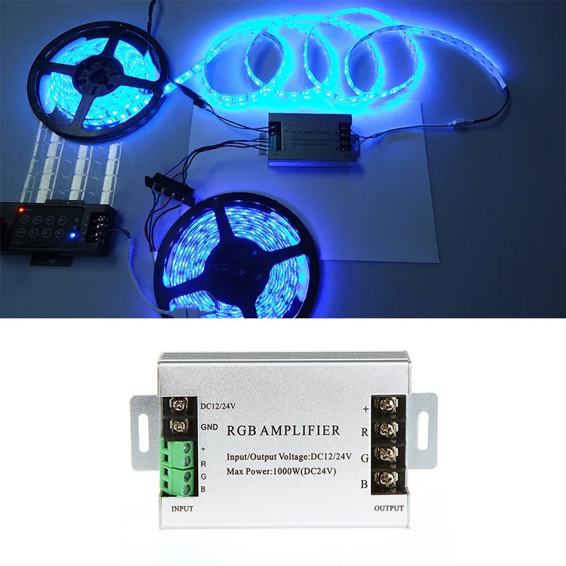 DC 12V-24V 24 Tasten RGB Controller 12A Aluminiumgehäuse IR oder RF Wireless Remote Dimmer für 5050 Bunte LED-Streifenlichter Dimmen