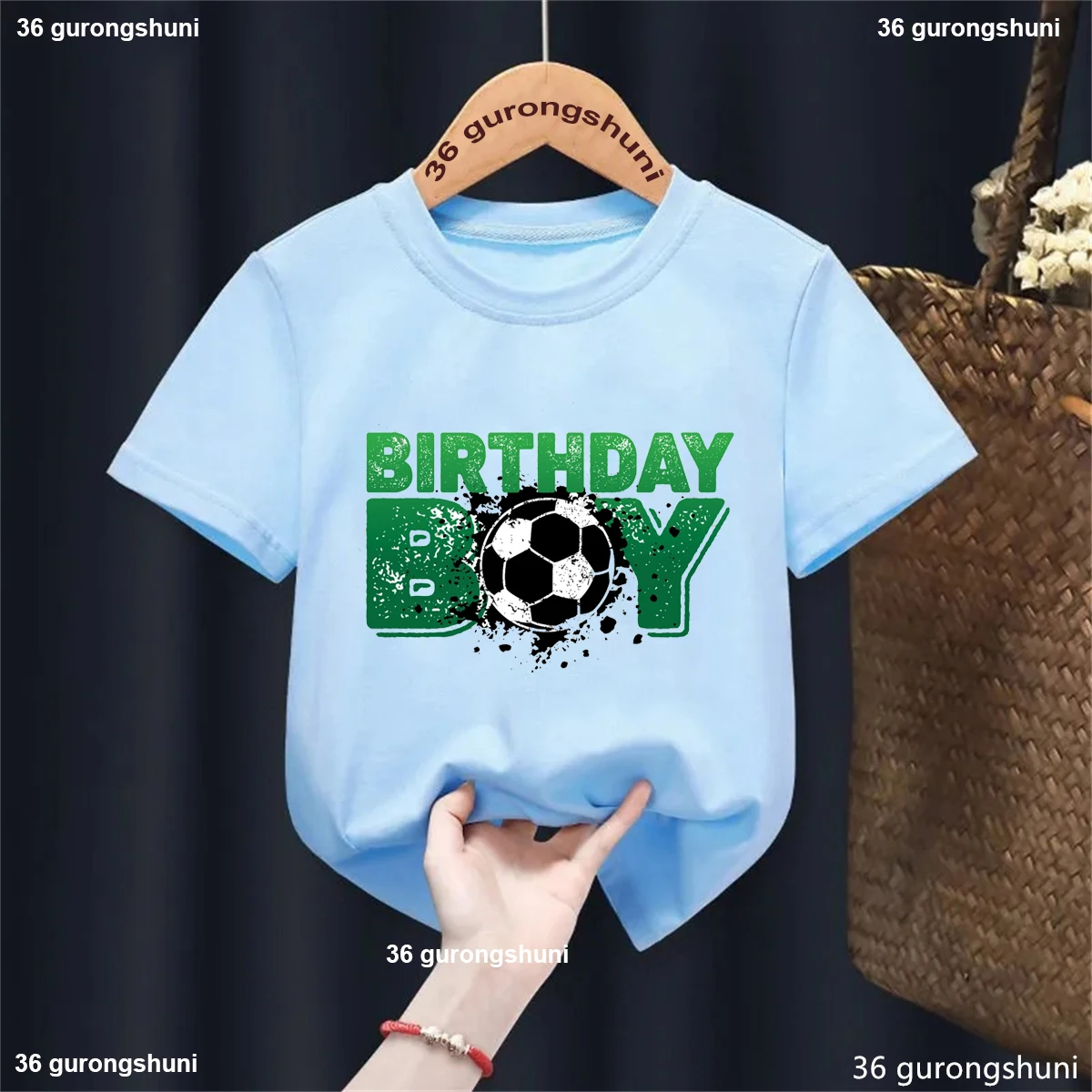 Soccer Birthday shirt ,Soccer Birthday Boys T-shirt, Soccer Birthday Party Tshirt  Give Children Birthday Gifts Clothing Tshirt