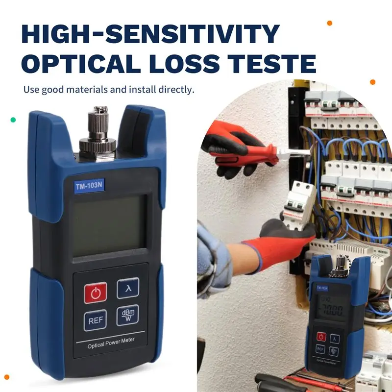 ABLJ TM-103N OPM مقياس الطاقة الضوئية للألياف FC SC موصل اختبار كابل الألياف الضوئية