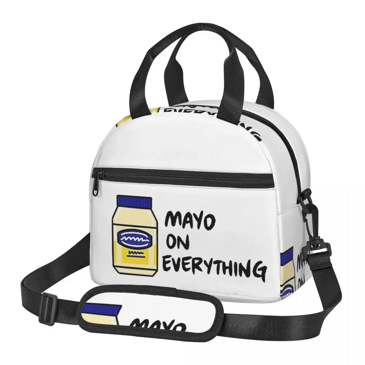 

Майонез (Мayonnaise) на всех сумках для обеда, изолированная коробка для бенто, многоразовая сумка для обеда, сумки для пикника, сумка-холодильник для женщин, студенток