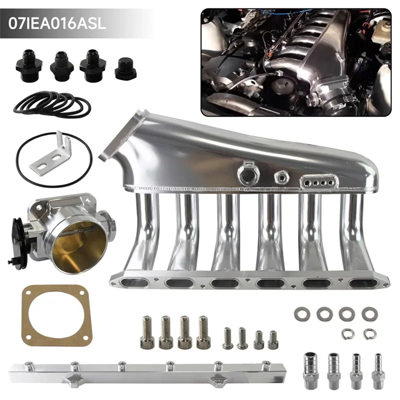 Billet Intake Manifold w/ Fuel Rail+Throttle Body Fits For BMW E36 E46 325i 328i Black/Silver