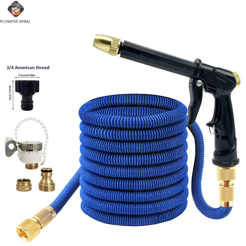 3X Extended Garden Water Pipe, Convenient High-Pressure Spray Gun, Garden Hose, Used For Car Washing And Garden Watering Tools