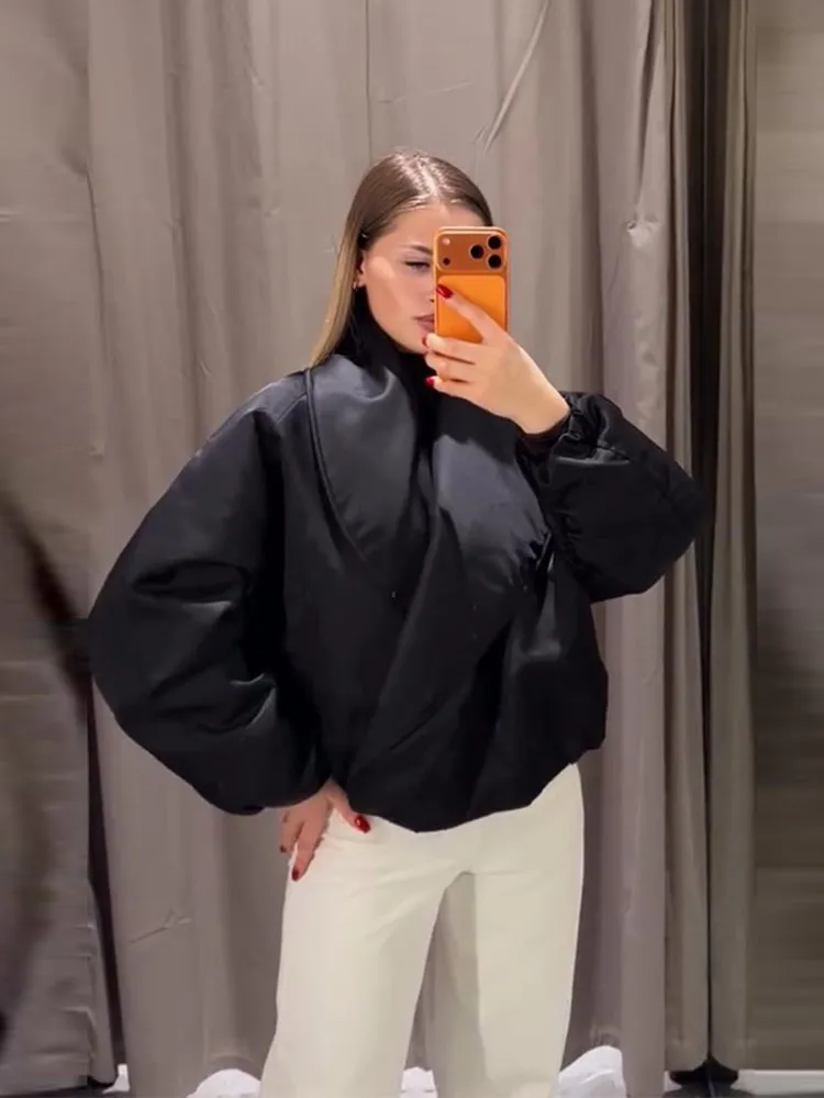 Casual Zipper Stand Collar Female Cropped Coats Fashion Long Sleeve Women Bomber Jacket 2026 Spring Lady Outerwear High Street