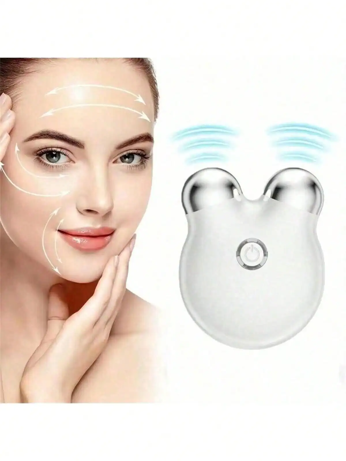 ポータブル電気フェイスリフトローラーマッサージャー EMS マイクロカレント音波振動フェイシャルリフティング肌引き締めマッサージ美容機器