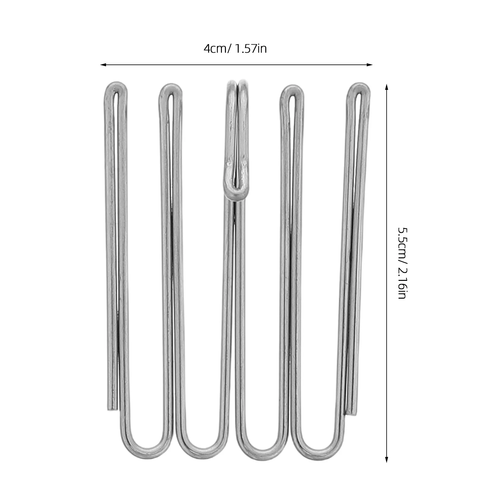 12Pcs Four Prong Curtain Accessory Hooks Hanging Pinch Pleat Pins Install Silver Fixing Replacement Holders For Window Drapes
