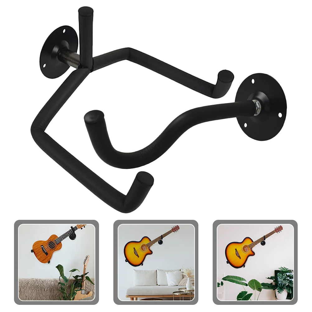 

Detachable Diagonal Display Guitar Hanger Black 2pcs/set G8b Pick Holder Cradle Picks Wall Mount Parts Accessories for Bass