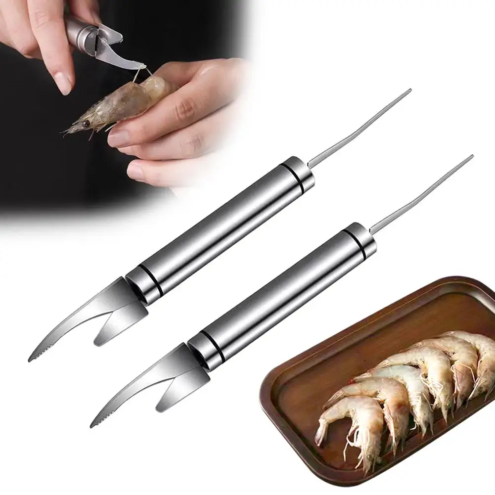 2pcs Stainless Steel Knife For Removing Shrimp Lines Multi-functional Shrimp Line Removal Special Tool Knife Y1Z8