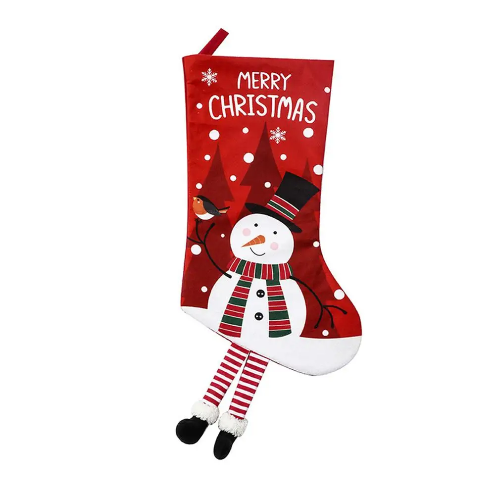 Christmas Stocking For Fireplace Decorative Props Not Easy To Break Festival Atmosphere Pendant Christmas Gift Socks No Odor