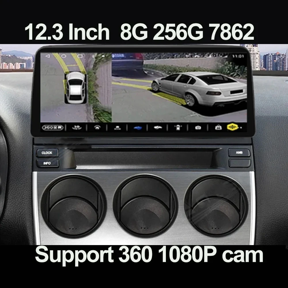 

12.3 inch Car Radio For Mazda 6 2002 - 2008 Android Auto Multimedia Video Player GPS Navigation DSP RDS Carplay 2 Din 4G