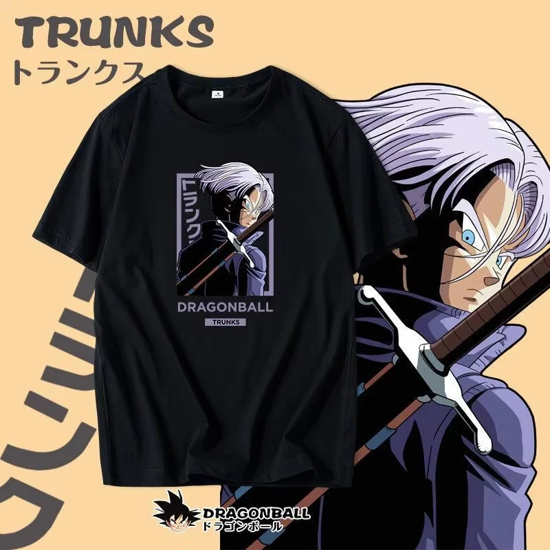 لعبة دراغون بول الكرتون القطن تي شيرت صيف 2025 جديد Ins المد العلامة التجارية الفتيان والفتيات زوجين ارتداء القطن الخالص طاقم الرقبة ملابس علوية #2