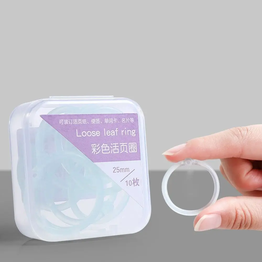 Binder Hoops โน้ตบุ๊คอุปกรณ์สํานักงานโรงเรียน Binding Supplies แหวนวงกลม DIY Binder แหวนหลวมแหวนกระดาษ Binder แหวน