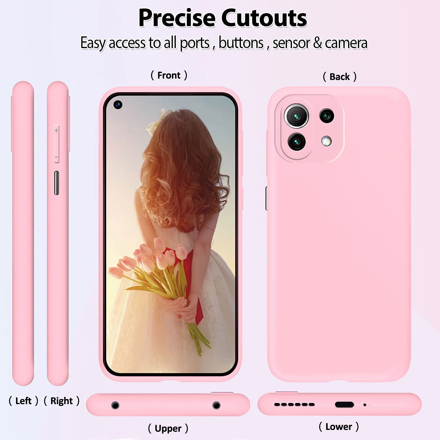 Candy stoßfeste Silikonhülle für Xiaomi Mi 11 Lite Mi 11 lite NE 5G, matte weiche Rückseite, 4G 5G kompatibel – Detail 5