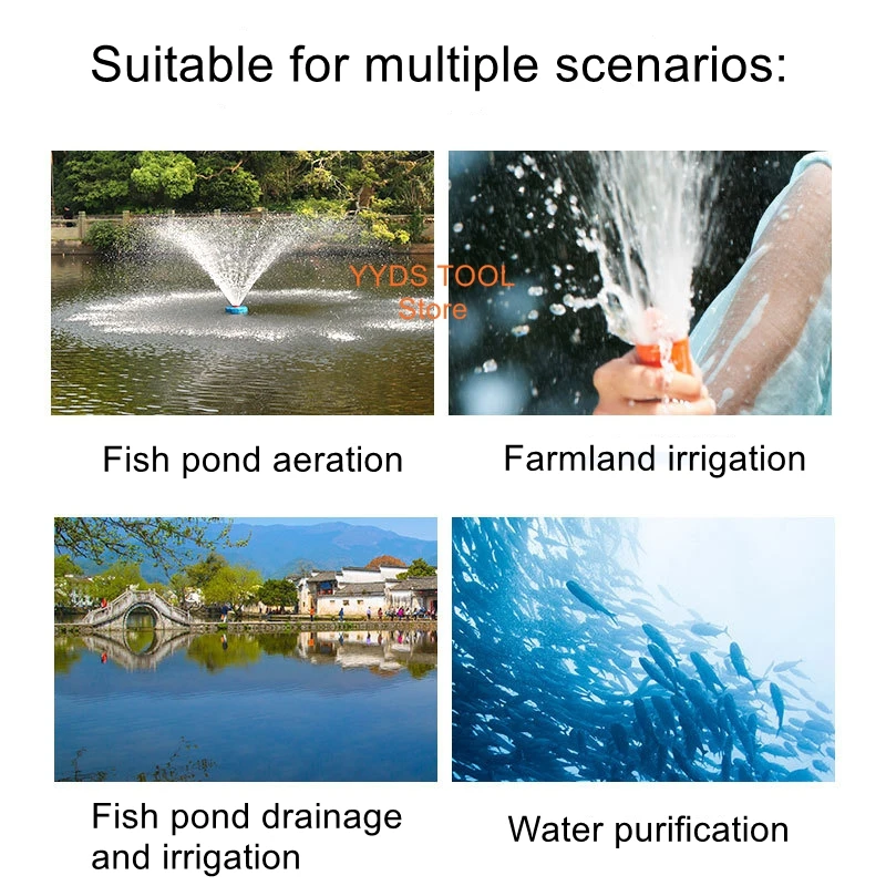 Fish Pond Aerator Fully Automatic High-Power Aquaculture 220V Aeration Pump Pond Aerator Floating Pump
