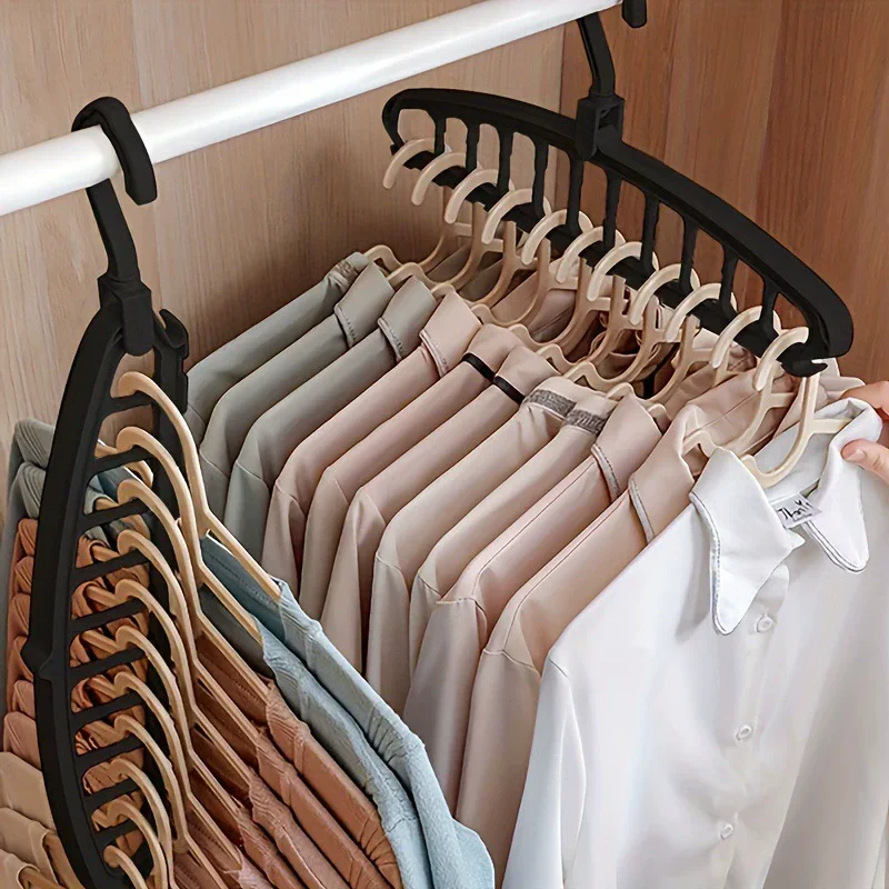 

9 Hole Foldable Hanger Wardrobe Space Saving Storage Hanger For Clothes Drying Hangers Storage Organizers Rack Coat Pants Hanger