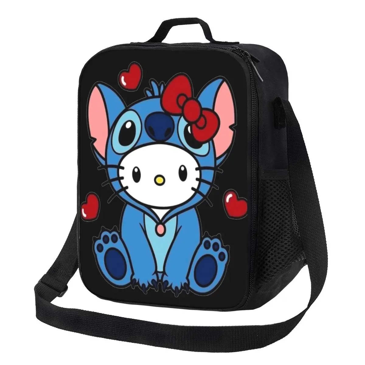 

Custom Hello Kitty Stitch Thermal Insulated Lunch Bag Resuable Lunch Tote Outdoor Camping Travel Multifunction Bento Food Box