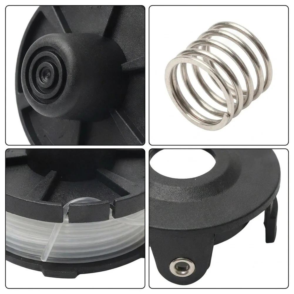 String Trimmer Head 6 Pack TLM-01 Spools 1 Cover 1 Spring Replacement for DUR181Z DUR181RF Cordless String for trimmers