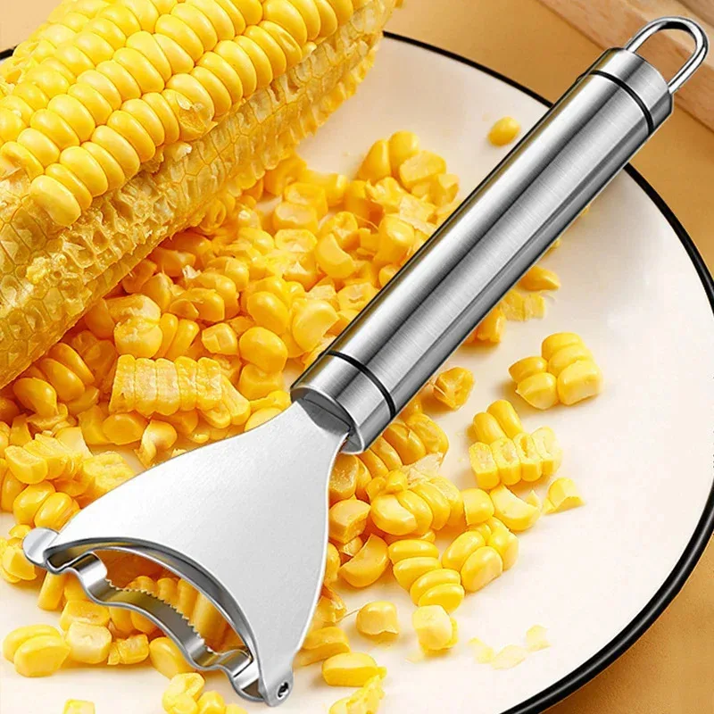 Edelstahl Mais Schäler Gezackten Mais Stripper Schäler Cob Rasierer Hobel Drescher Cutter Küche Obst Gemüse Gadget Werkzeug
