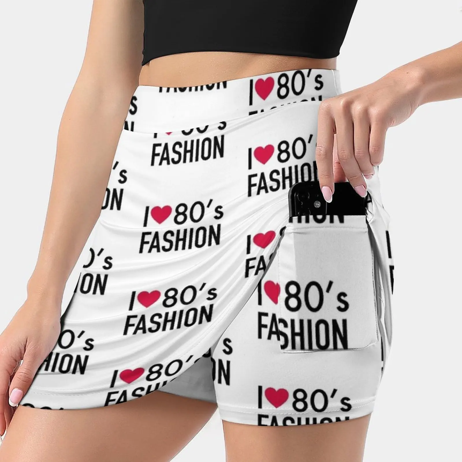 I Love 80S Fashion Skirts Woman Fashion 2022 Pant Skirt Mini Skirts Office Short Skirt I Love 80S Fashion I Love Love I Love