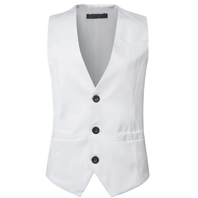 

Весенний новый мужской однотонный деловой жилет