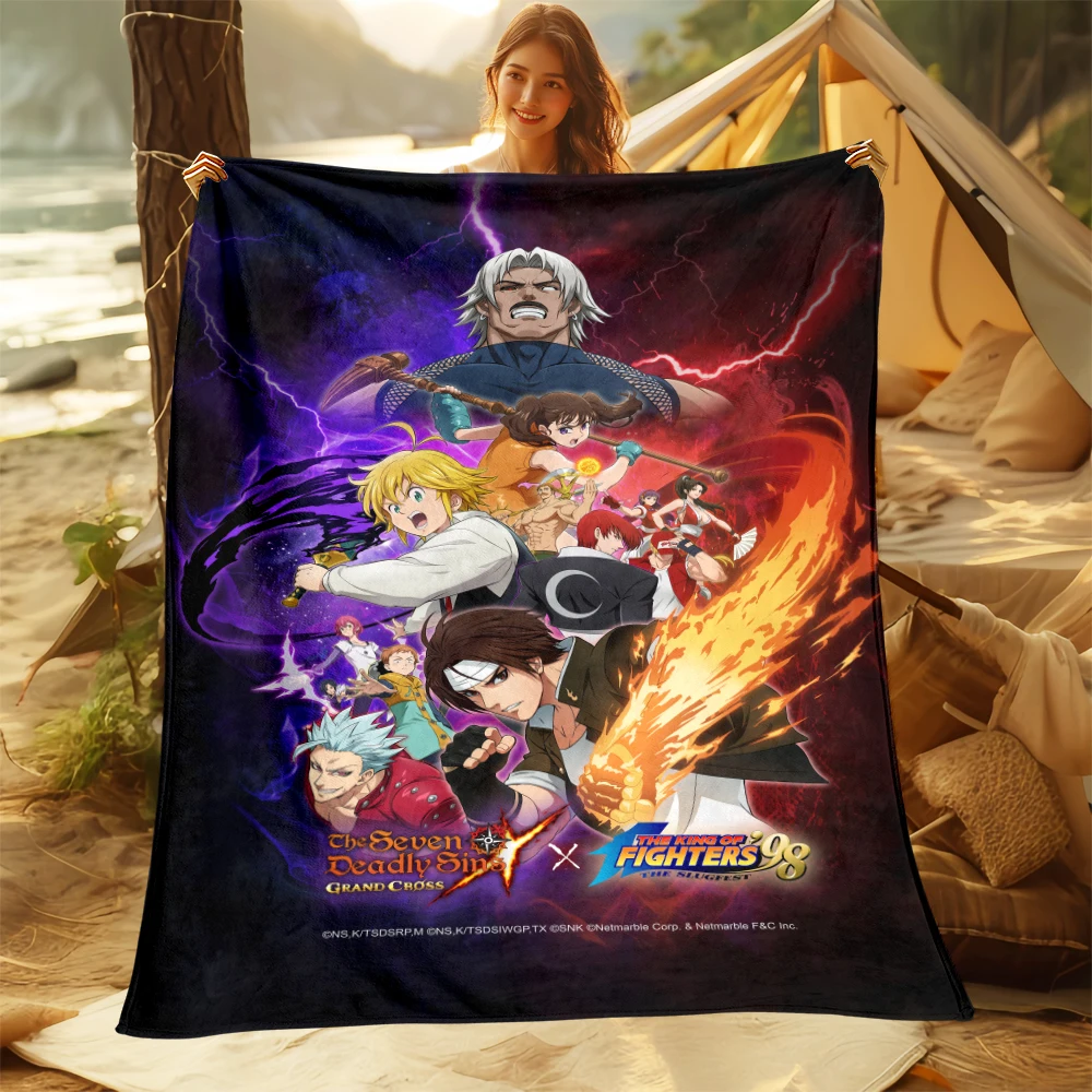 משחק אנימה חדש kof hd אמנות מודפס שמיכות יתר ספה מיטה לכסות מיטה מיטה כיסוי שמיכה רכה ושמיכה פלאנל לזרוק שמיכות מתנה